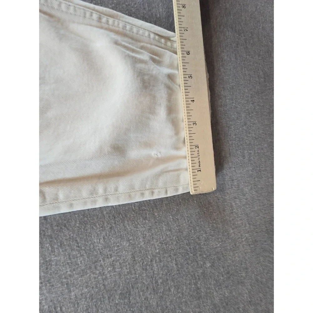Allsaints Rex Damaged Jeans 33x33 White‎ Distressed Button Fly Denim